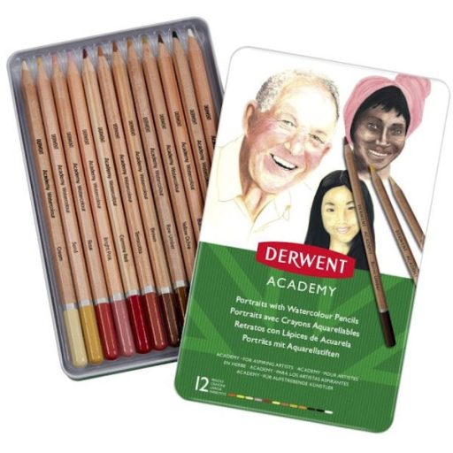 Derwent Academy akvarell készlet portré színezésére