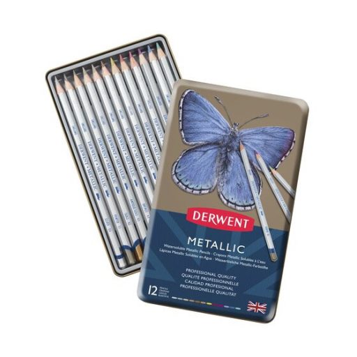 Derwent Metallic metálceruza készlet 12db-os