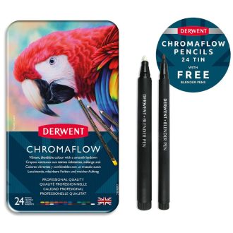 Derwent Chromaflow ceruza - 24 db + összemosó filcek