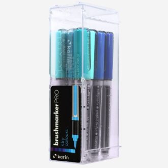   Karin Brushmarker PRO ecsetfilc 12 db-os készlet - Kék árnyalatok