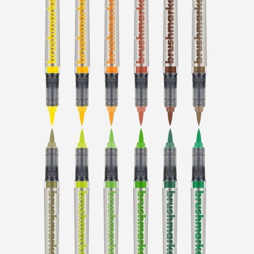 Karin Brushmarker PRO ecsetfilc 12 db-os készlet - Természet színei