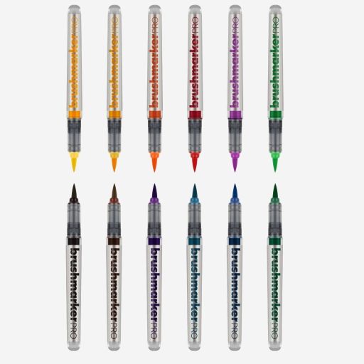 Karin Brushmarker PRO ecsetfilc 12 db-os készlet - Alapszínek
