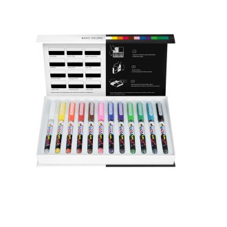   Karin Pigment Decobrush ecsetfilc 12db-os készlet - Alapszínek