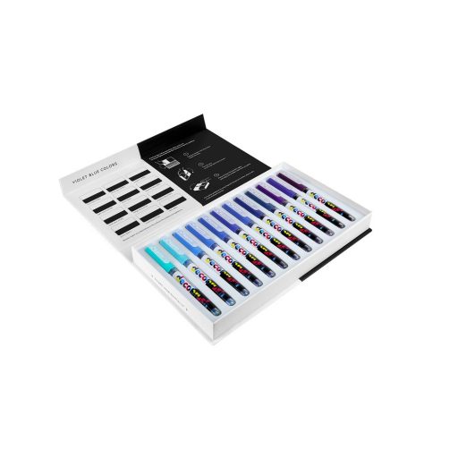 Karin Pigment Decobrush ecsetfilc 12db-os készlet - Lilás-kékes árnyalatok