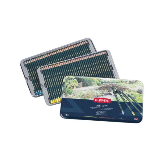 Derwent Artists színes ceruza készlet, fémdobozos - 72 db