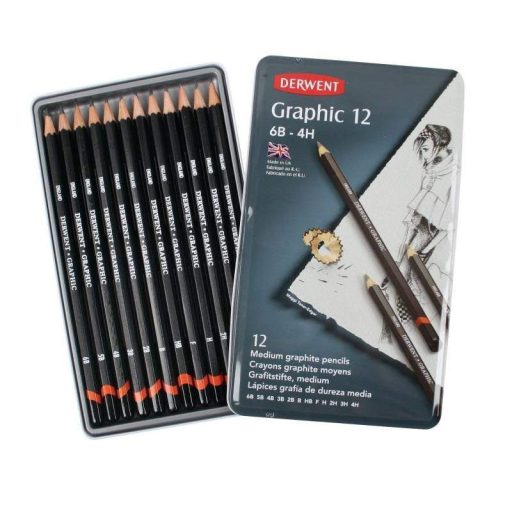 Derwent grafitceruza készlet 12 db-os "közepes"