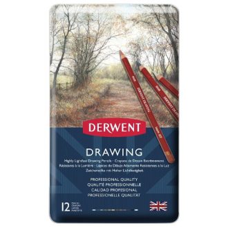   Derwent Drawing 12 db-os színes ceruza készlet fémdobozban