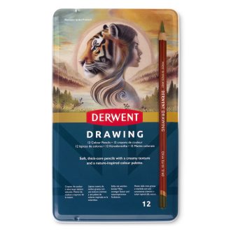   Derwent Drawing 12 db-os színes ceruza készlet fémdobozban