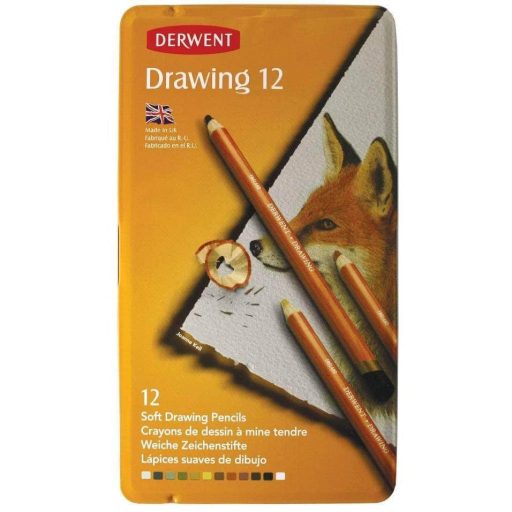 Derwent Drawing 12 db-os színes ceruza készlet fémdobozban