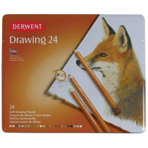 Derwent Drawing 24 db-os színes ceruza készlet fémdobozban