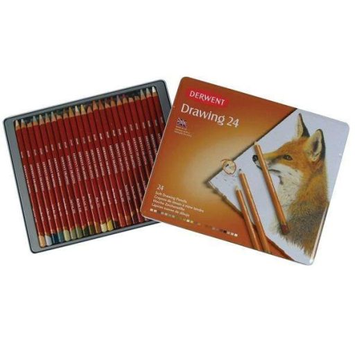 Derwent Drawing 24 db-os színes ceruza készlet fémdobozban