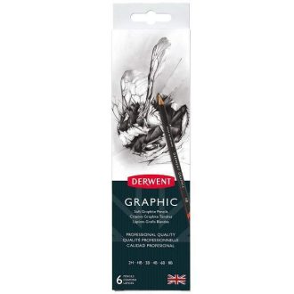 Derwent grafitceruza készlet, 6 db-os, fémdobozos