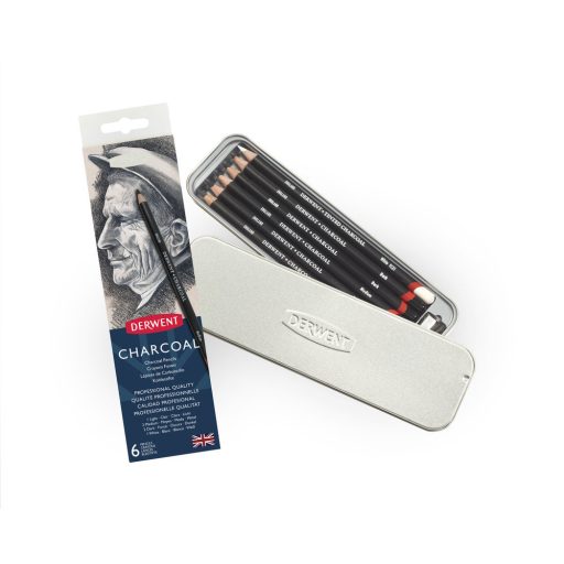 Derwent 6 db-os szénceruza készlet