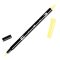 Tombow ABT Dual Brush Pen - Kéthegyű filctoll, színenként, 090 - Baby Yellow