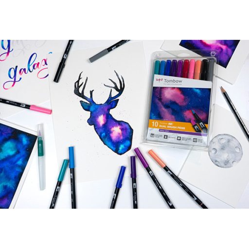 Tombow ABT Dual Brush Pen- 10 db, Galaxy colours