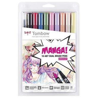 Tombow ABT Dual Brush Pen- 10 db, Manga (Shojo) szett