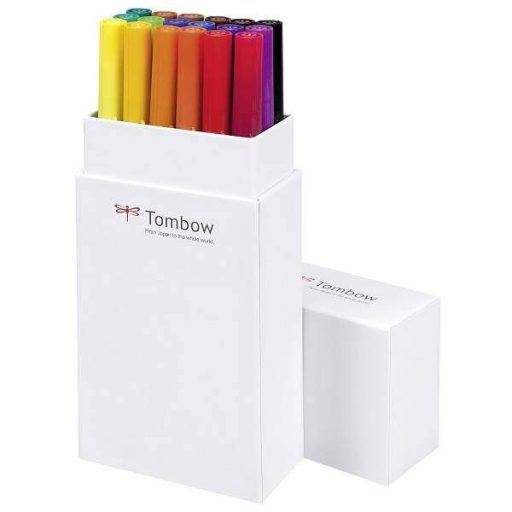 Tombow ABT Dual Brush Pen - Kéthegyű marker filctoll, 18 db alapszín