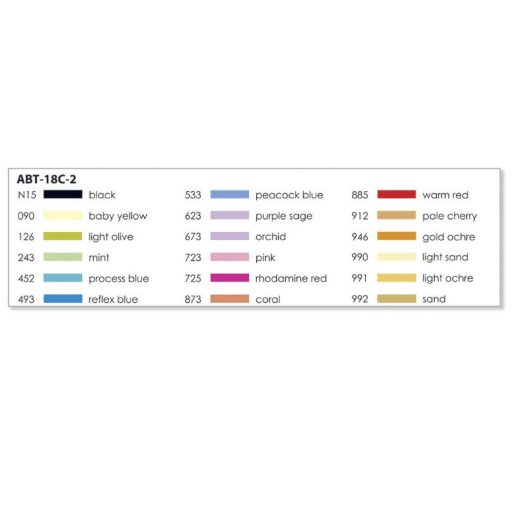 Tombow ABT Dual Brush Pen- Kéthegyű marker filctoll 18 db másodlagos szín