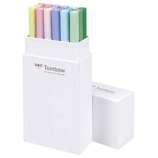 Tombow ABT Dual Brush Pen - Kéthegyű marker filctoll 18 db pasztell szín