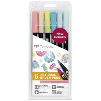   Tombow ABT Dual Brush Pen- Kéthegyű marker filctoll 6 db - Candy Colours