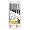 Tombow ABT Dual Brush Pen- Kéthegyű marker filctoll 6 db - Szürke árnyalatok