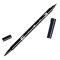 Tombow ABT Dual Brush Pen - Kéthegyű filctoll, színenként, N15 - Black