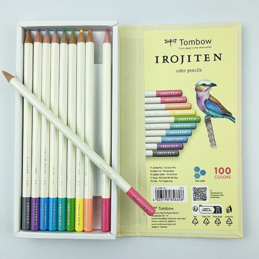 Tombow Irojiten színesceruza, 10 darabos készlet - Pasztell színek