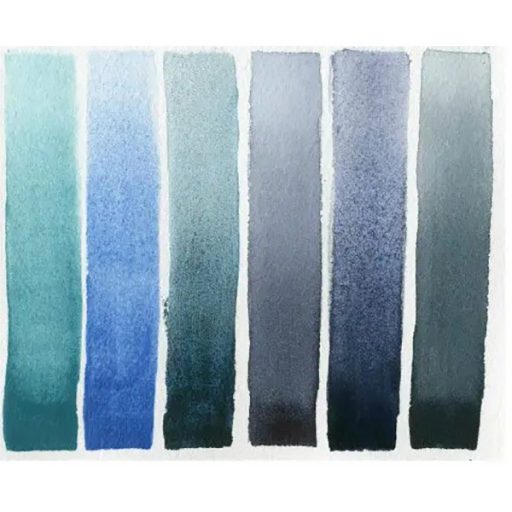 Daniel Smith akvarellfesték készlet, félszilkés, 6 db-os - Blues