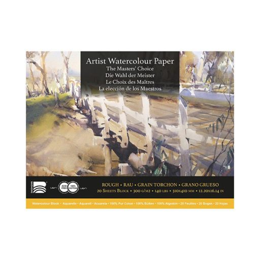 Baohong 100% pamut akvarelltömb - érdes