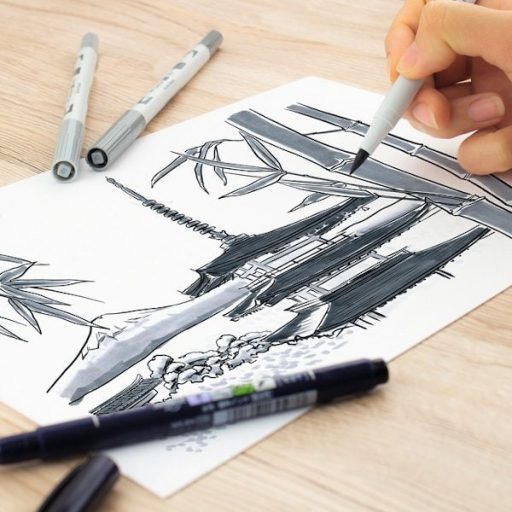 Tombow ABT PRO kéthegyű alkoholos ecsetfilc, színenként