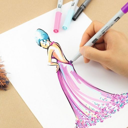 Tombow ABT PRO kéthegyű alkoholos ecsetfilc, színenként