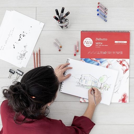 MUSA Imago vázlatfüzet, 105 g, spirálos, több méretben