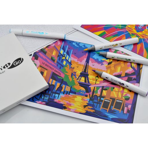 GRAPH'IT GO Marker számfestő készlet - Városi naplemente