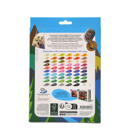 GRAPH'IT GO kétvégű akrilfilc készlet - 12 db-os, tájkép színek