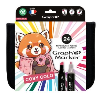   GRAPH'IT kétvégű alkoholos marker, 24 db-os készlet - Cosy Time