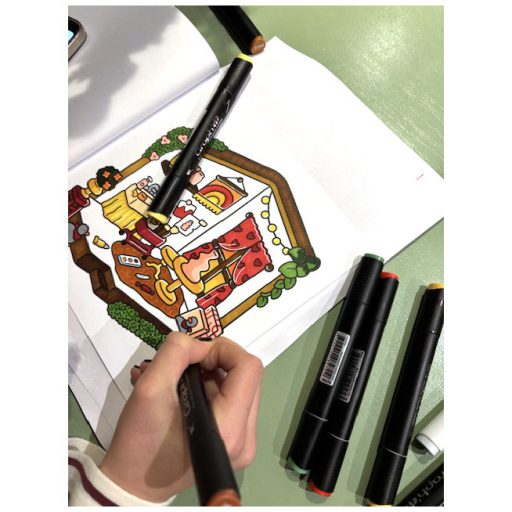 GRAPH'IT kétvégű alkoholos marker, 24 db-os készlet - Cosy Time