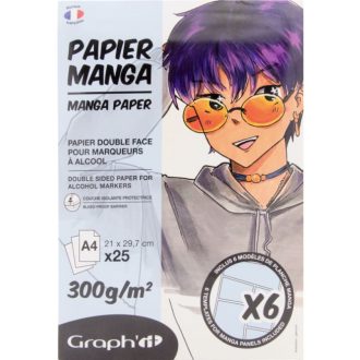   GRAPH'IT Manga papírtömb - A4, 300g - 25 lap + 6 képregény minta