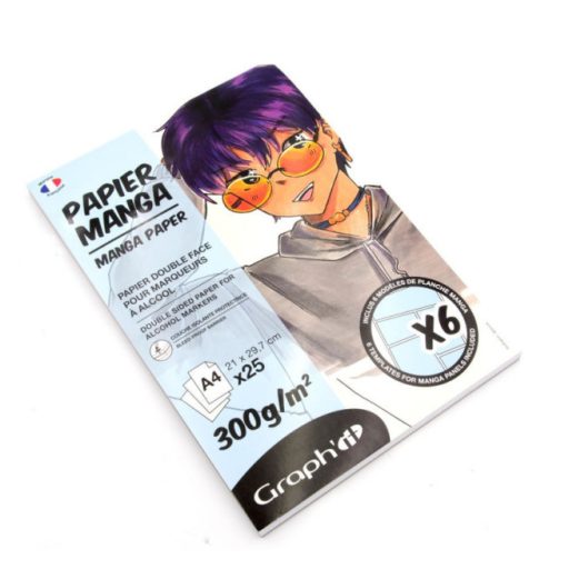 GRAPH'IT Manga papírtömb - A4, 300g - 25 lap + 6 képregény minta