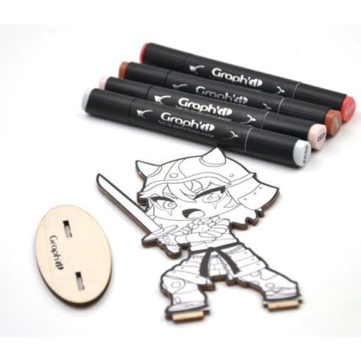 GRAPH'IT Chibi figura színező készlet - Samurai