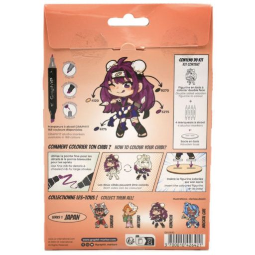GRAPH'IT Chibi figura színező készlet - Kunoichi