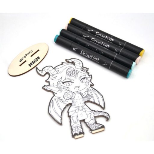 GRAPH'IT Chibi figura színező készlet - Sárkány