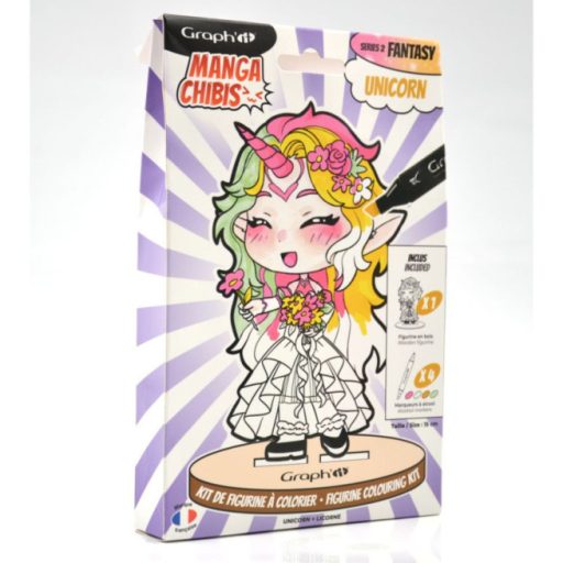 GRAPH'IT Chibi figura színező készlet - Unikornis
