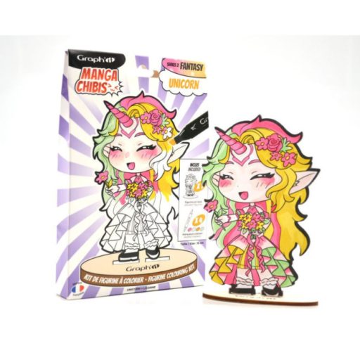 GRAPH'IT Chibi figura színező készlet - Unikornis