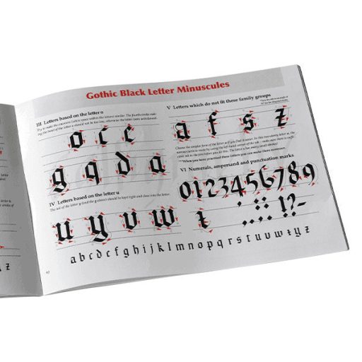 Manuscript kalligráfia oktató füzet – ANGOL NYELVŰ