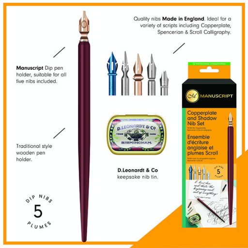 Manuscript mártogatós toll készlet  - Copperplate & Shadow