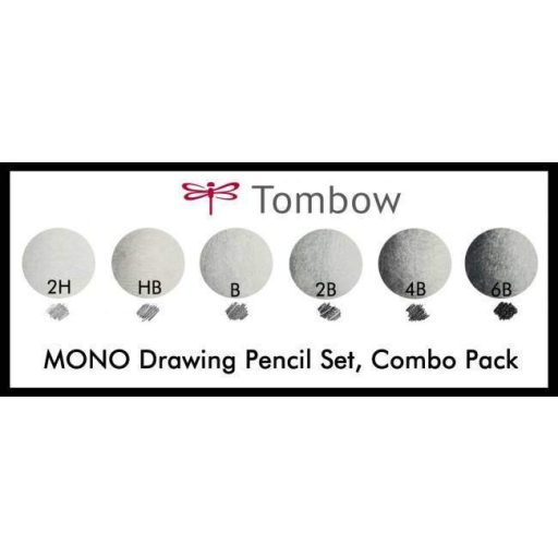 Tombow Mono grafit ceruza 6db + Mono Zero radír egy készletben