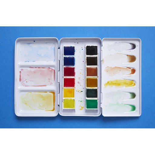 Pébéo Fine akvarellfesték fémdobozban - 12 db