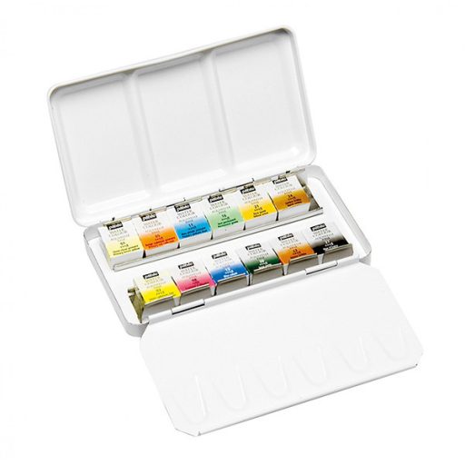 Pébéo Fine akvarellfesték fémdobozban - 12 db