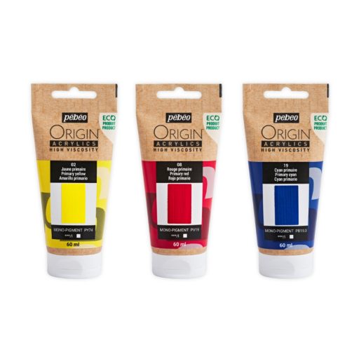 Pébéo Origin akrilfesték készlet - 3 x 60 ml, alapszínek