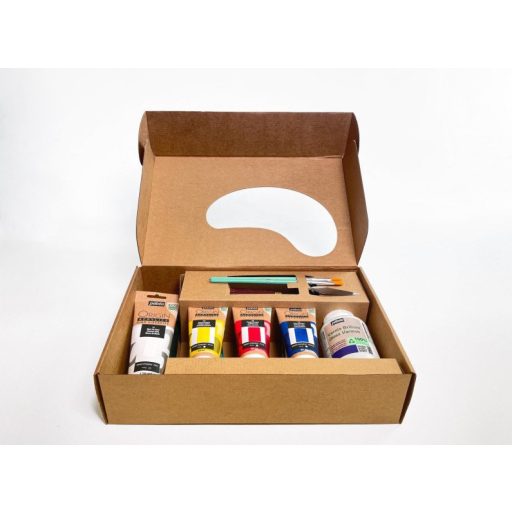 Pébéo Origin akrilfesték készlet - Kezdőkészlet, kiegészítőkkel